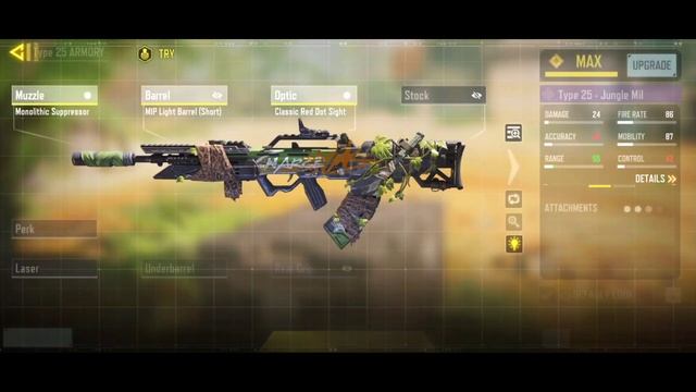 BEST TYPE 25 Gunsmith in SEASON 11 No Recoil + Fast ADS in COD Mobile... смотреть онлайн