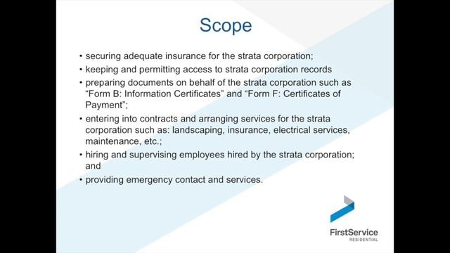 Roles & Responsibilities: 3/9 Roles of the Strata Management Company смотреть онлайн