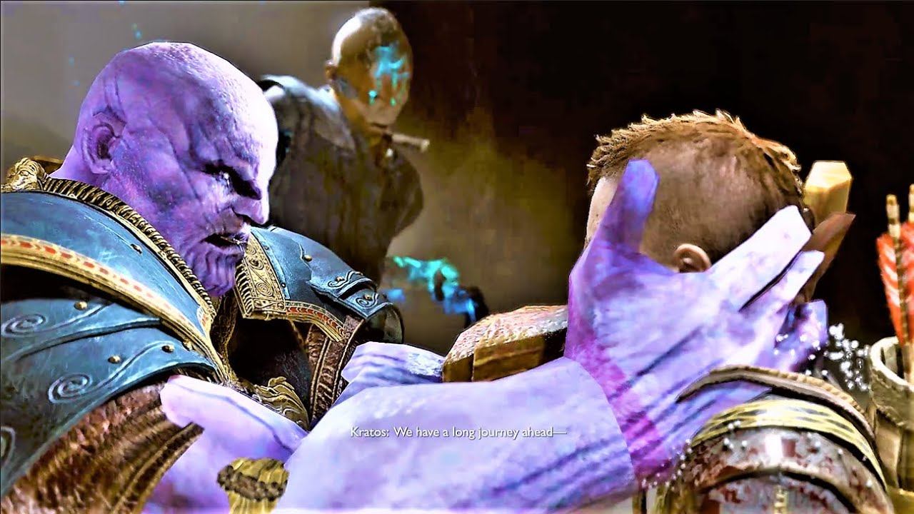 Thanos is a GREAT FATHER . God of war Thanos mod PC. #Kratosskin смотреть онлайн