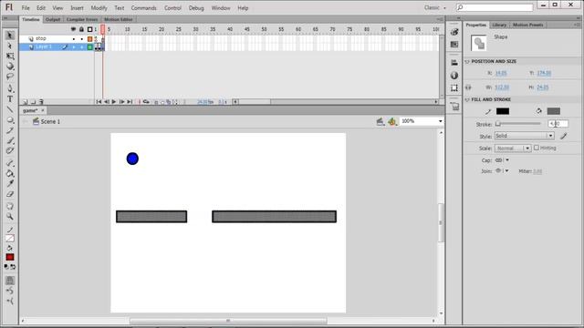 Adobe Flash CS6 Tutorial Part 5a- Platform Game смотреть онлайн