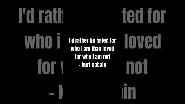 beautiful quote (Kurt Cobain) #quotes #rockstar #kurtcobain смотреть онлайн