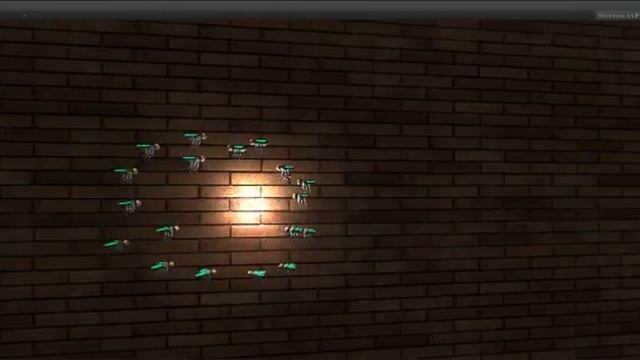 Симуляция мух вокруг светлячка на Unity смотреть онлайн