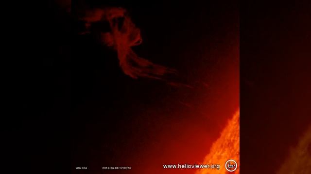 AIA 304 (2012-06-08 15:28:32 - 2012-06-08 18:28:08 UTC)