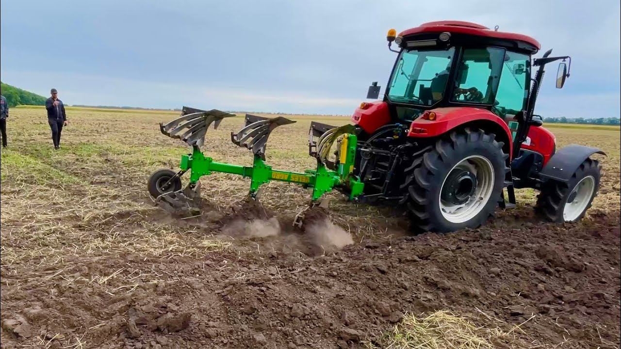 Оранка  36см❗️трактором Basak 2110s 💪плуг Veles Agro Pon 3+1💪