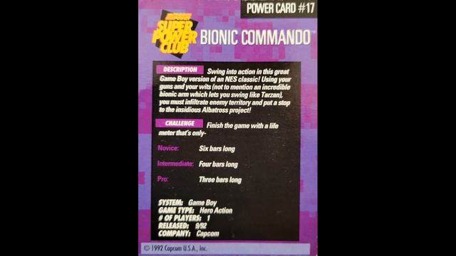 Bionic Commando (GB) - Nintendo Super Power Club Pro Challenges #17 смотреть онлайн