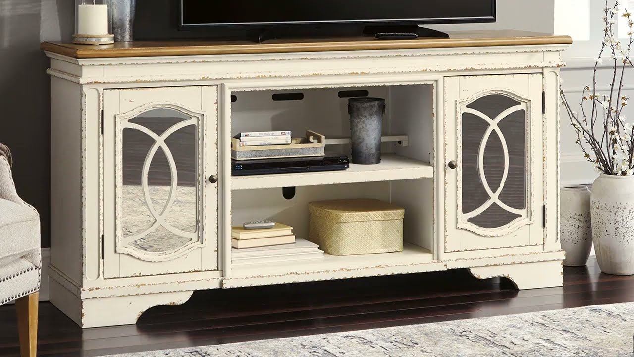 Realyn 74 Inch TV Stand - White | Home Furniture Plus Bedding смотреть онлайн