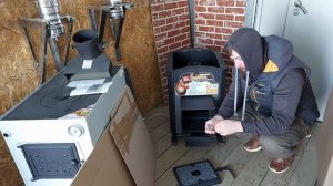 Печь БЫЛИНА. Распаковка и ОБЗОР. Чугунная БАННАЯ печь БЫЛИНА.