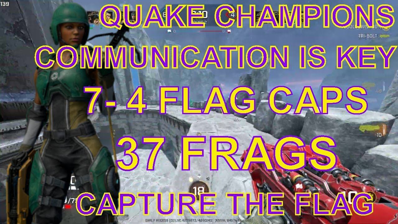 Quake Champions (37 Frags) Communication is Key | CTF (7-4 Captures) Gameplay смотреть онлайн