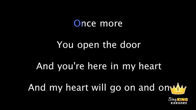 Celine Dion My Heart Will Go On Karaoke Version смотреть онлайн