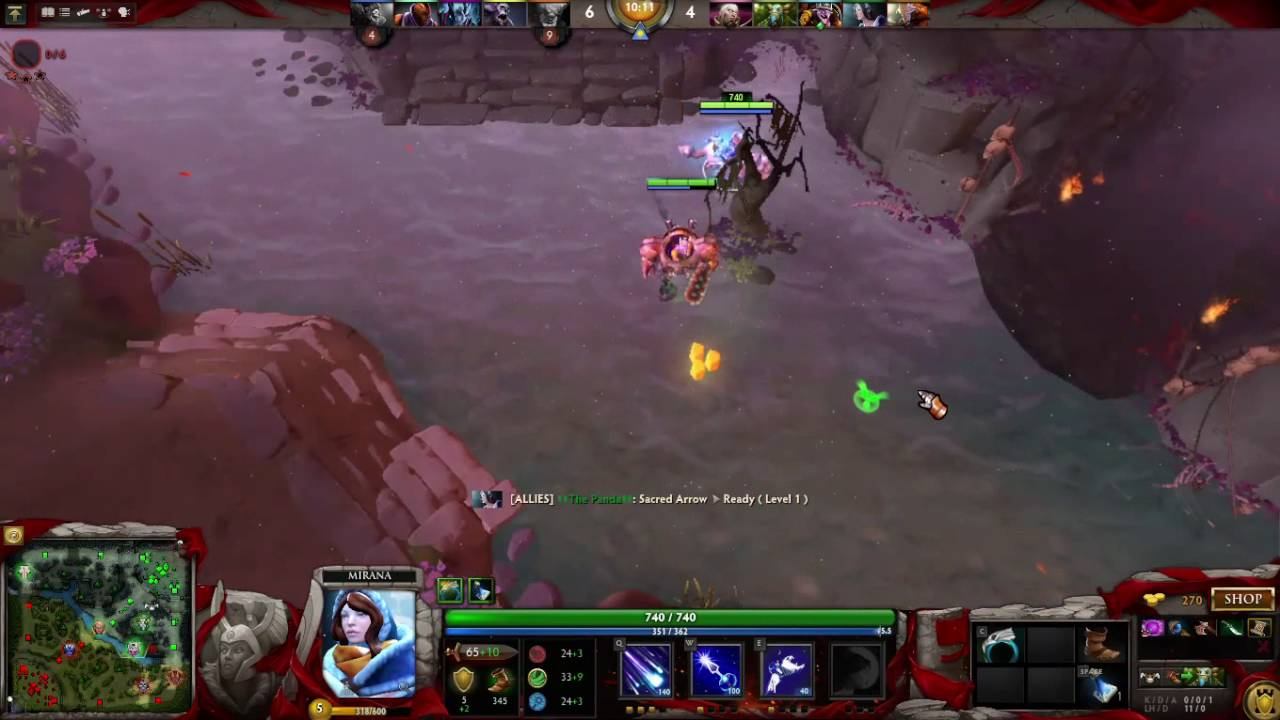 Dota 2 Mirana gameplay by The Panda смотреть онлайн