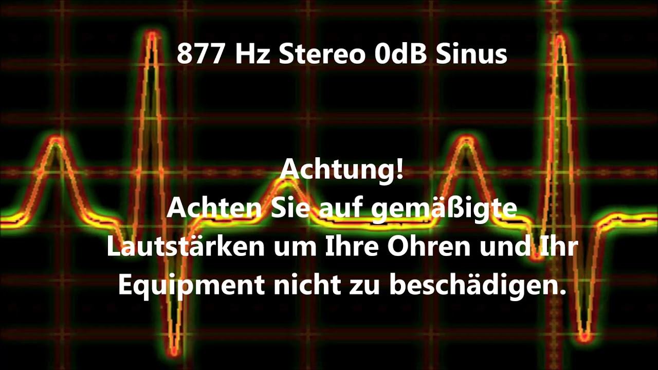 877 Hz Sinus Ton Test 0dB Stereo Piepton Wave Ton смотреть онлайн