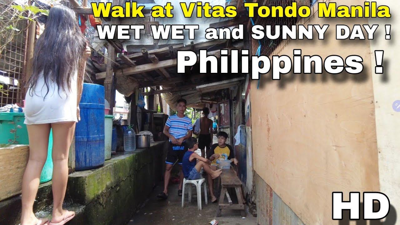 WET & SUNNY DAY in SLUM LIFE Phililpines | Poverty Walk at Vitas Tondo Manila [HD] смотреть онлайн