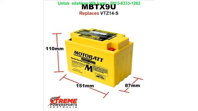 Grosir Aki Motor Motobatt MBTX9U 100% ORIGINAL Aki Kering / Aki Gel смотреть онлайн
