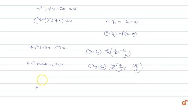 If `x_1 ,y_1`, are the roots of `x^2+8x-20=0, x_2y_2`, are the roots of `4x^2+32 x-57=0 and ... смотреть онлайн