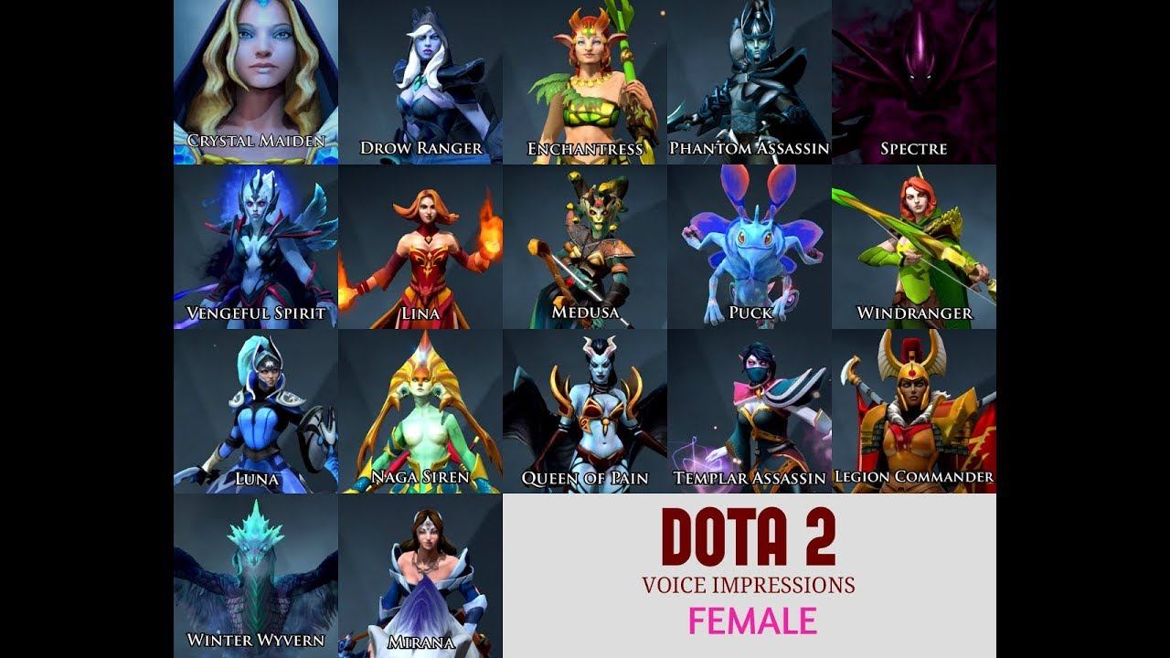 DOTA 2 FEMALE HERO IMPRESSIONS смотреть онлайн