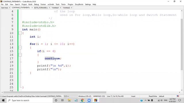 Break, Continue and Goto Statement in Programming in C Practical смотреть онлайн