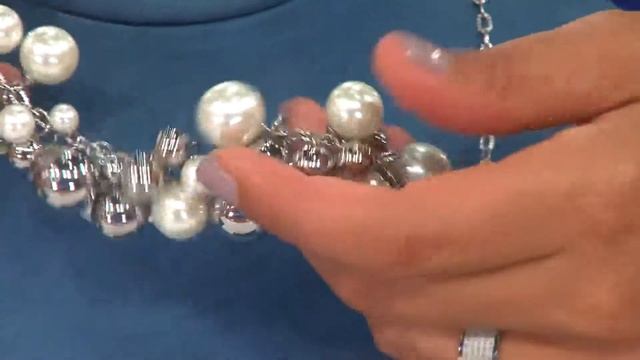 Steel by Design Simulated Pearls and Beads Charm Necklace with Rachel Boesing смотреть онлайн