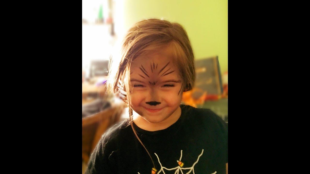 Quick and Easy Black Cat Makeup For Kids смотреть онлайн