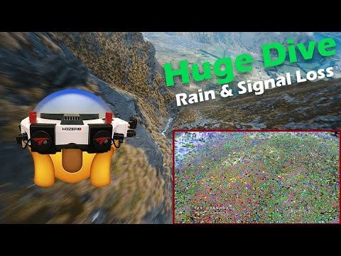 Huge Mountain Dive - HDZero Full Signal Loss and Rain! смотреть онлайн