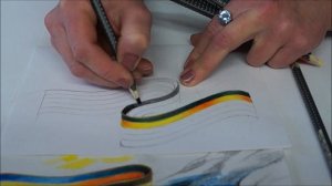 Как нарисовать ОТКРЫТКУ к 23 ФЕВРАЛЯ. Цветные карандаши.