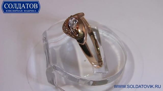 Колечко с прозрачным фианитом K1736 100R 3 22 смотреть онлайн