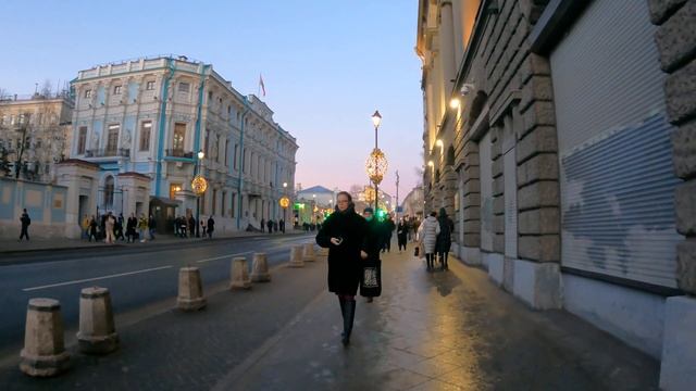 Прогулка по центру Москвы ► Маросейка вечером смотреть онлайн