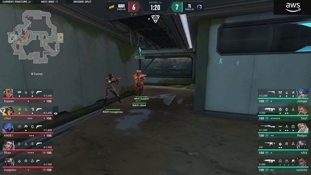 NAVI X Team Liquid (Mapa 1: Fracture) | VALORANT Champions Los Angeles