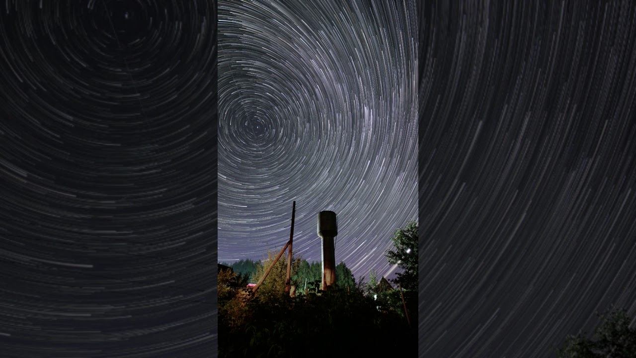 Таймлапс ночного неба. Круговерть