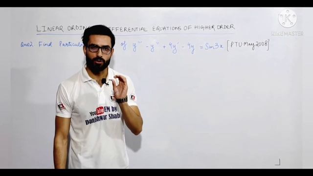 Find P.I of y```-y``+4y`-4y = Sin3x |particular Integral of exponential and trigonometric functions смотреть онлайн