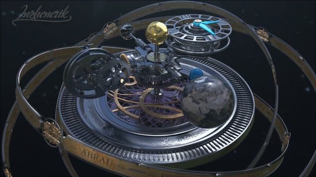 The abstract motion graphics about collective image of different watches with a tourbillon. смотреть онлайн