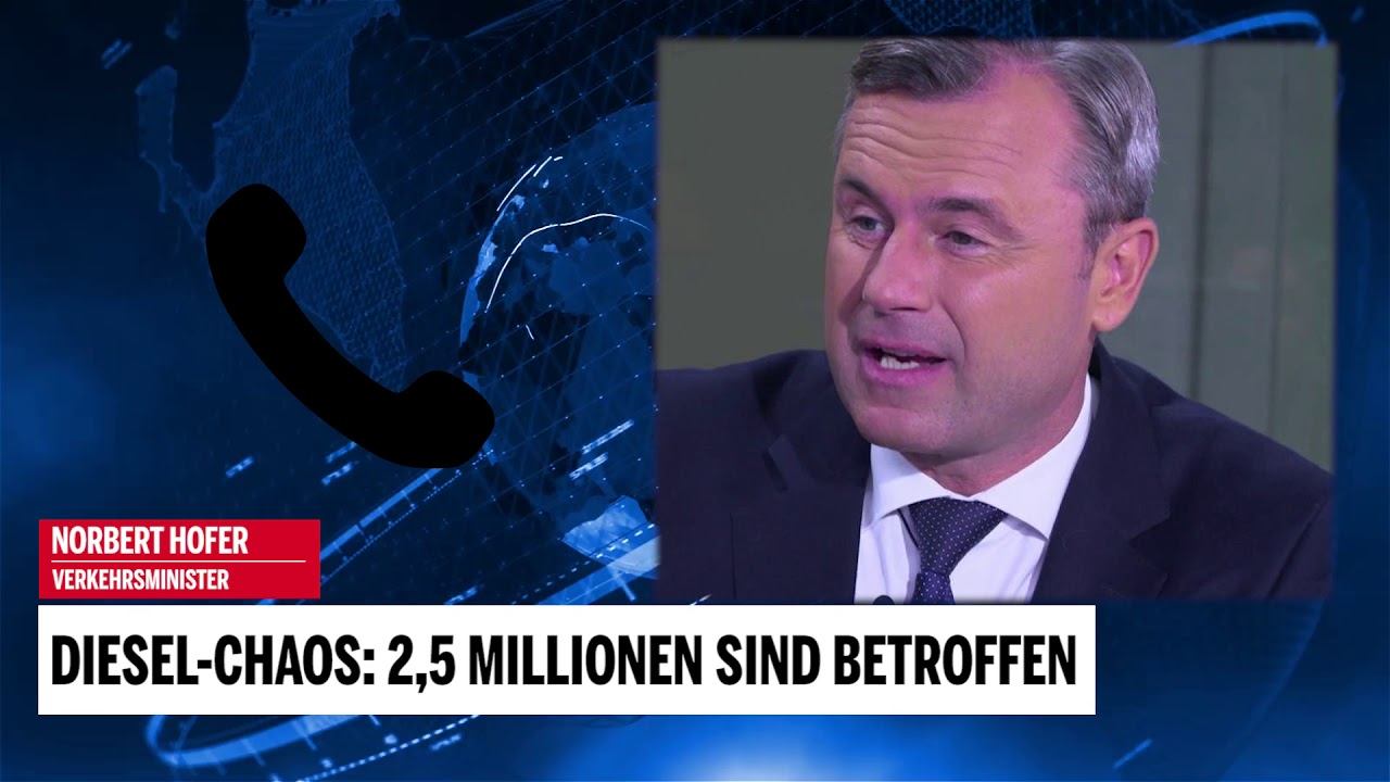Interview mit Norbert Hofer zum Diesel-Chaos смотреть онлайн