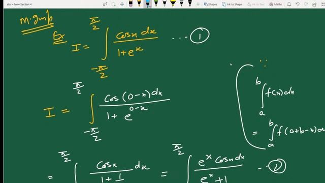 Integration of cosx/1+e^x dx from Intervals -pi/2 to pi/2 | Integration by Bablu Sir in Hindi | Mat смотреть онлайн