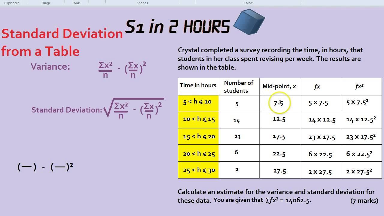 S1 in 2 Hours: Standard Deviation from a Table смотреть онлайн