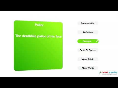 PALLOR - Definition, pronunciation, grammar, meaning - Practice grade 11 vocabulary смотреть онлайн
