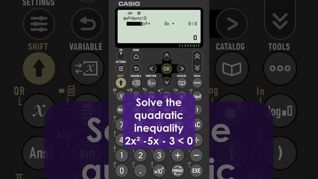 Quadratic Inequalities 1 on a Casio fx-991CW Classwiz Calculator | #casiocalculator #classwiz смотреть онлайн