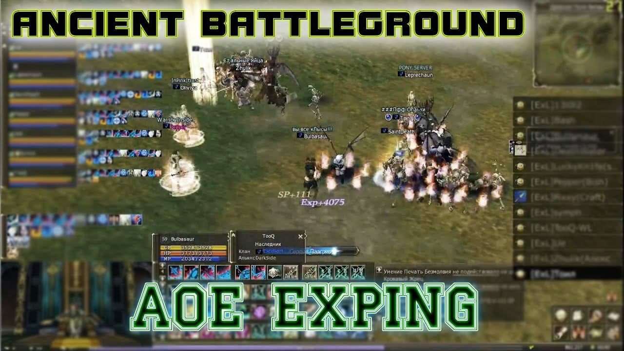 Lineage 2 Classic (RU official - Shillen) - Mages AOE exping Ancient Battleground смотреть онлайн