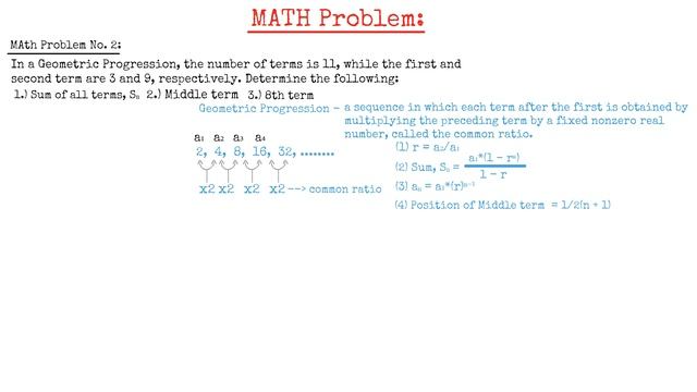 Geometric Progression/Sequence - Math Problem No. 2 смотреть онлайн