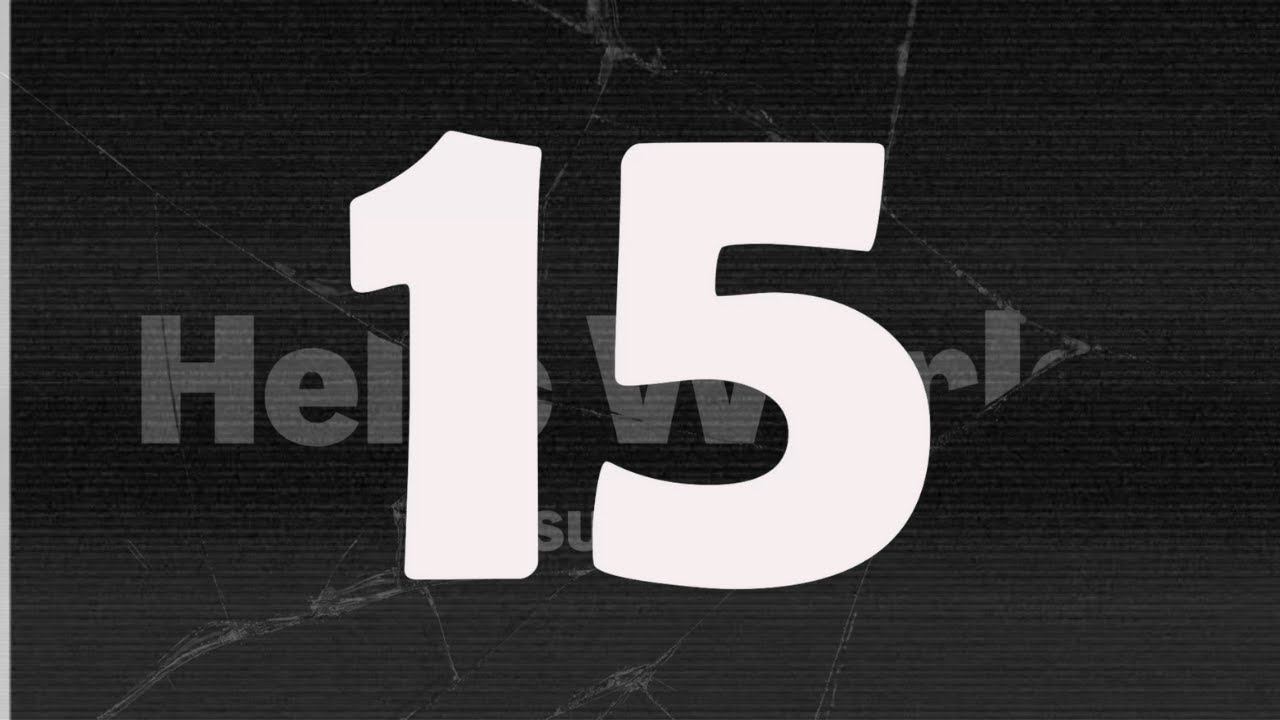 15 Second Countdown Timer With Sound Effect - old tv screen & Cracked screen effect смотреть онлайн