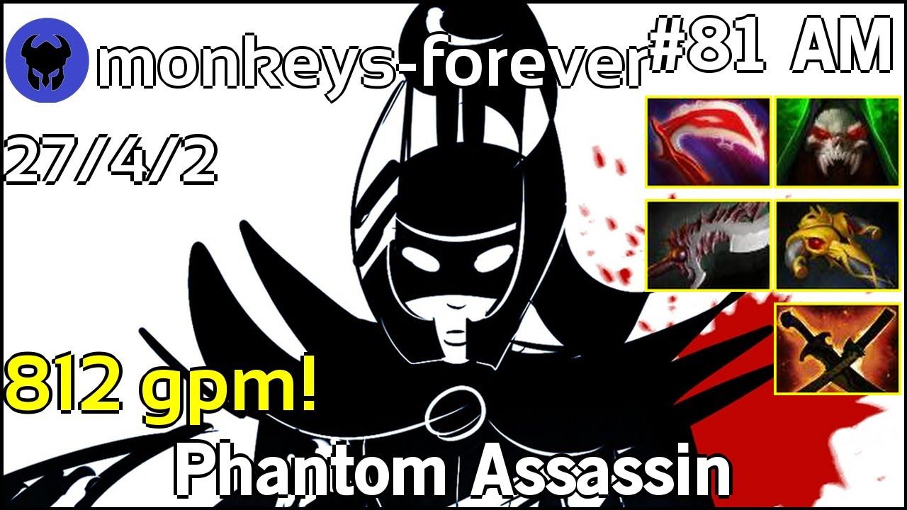 812 gpm! monkeys-forever [PU] plays Phantom Assassin!!! Dota 2 7.20 смотреть онлайн