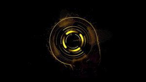 Футаж HD. Круглый золотой эквалайзер. Черный фон