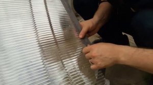 Поликарбонат УСТАНОВКА/Поликарбонат установка на навес с помощью соединительного и торцевого профиля