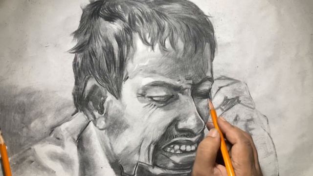 Achhe din anewala hai, charcoal drawing, Art Insight смотреть онлайн