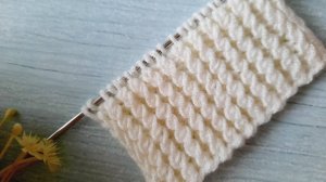 ВСЕГО 1 РЯД!  Двусторонний  рельефный узор  для шапок..