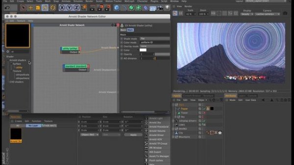 C4D & C4DtoA TUTORIAL | Star Trails  [Cinema 4D & Arnold Renderer]