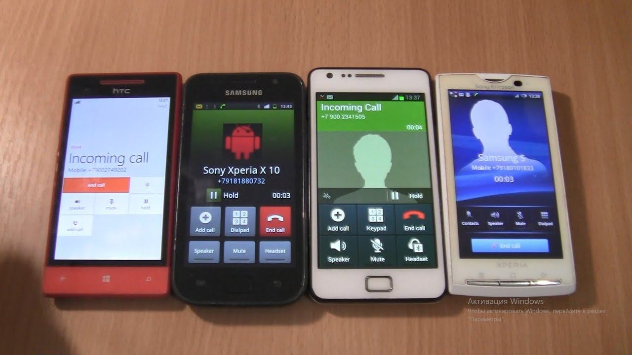 Incoming call &Outgoing call at the Same Time HTC+Sony Xperia X10i+Samsung Galaxy S2-S1 смотреть онлайн