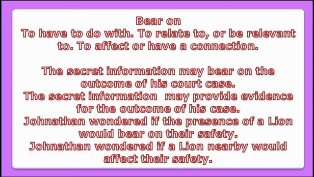 ⭐💙 PHRASAL VERB 9 ⭐💙 bear on ⭐💙 2020 смотреть онлайн