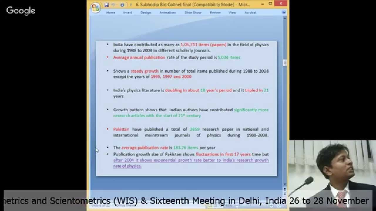 COLLNET-2015: Webometrics, Informetrics and Scientometrics (WIS)Part 2 смотреть онлайн