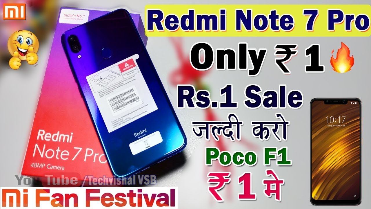 Mi ₹ 1 Only | Redmi Note 7 Pro, Poco F1 in Rs 1 Flash Sale | Mi Fan Festival 2019 | Tricks in Hindi смотреть онлайн