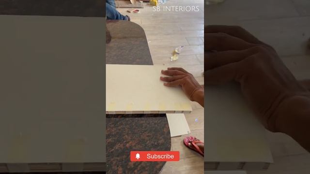 Plywood Mica pasting process #viralvideos #interiordesign #sbinteriors смотреть онлайн