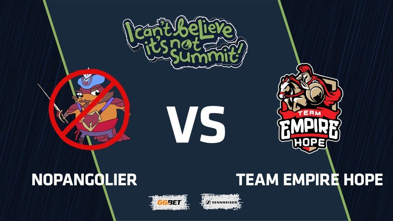 NoPangolier vs Team Empire Hope, Game 2, Group Stage, I Can't Believe It's Not Summit смотреть онлайн
